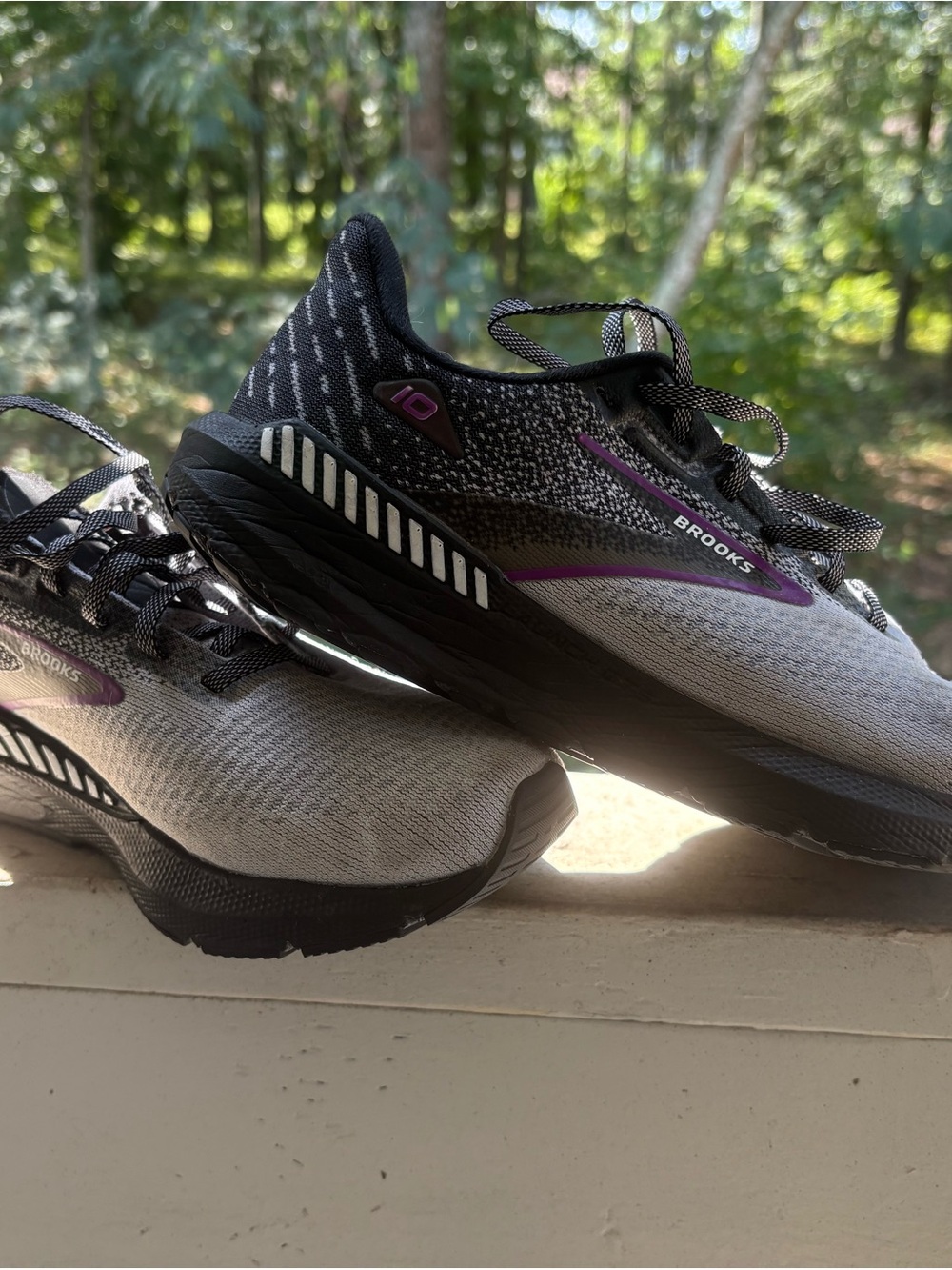 Brooks Women's Gray, Black & Purple Athletic Running Shoes